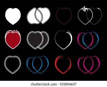 heart pattern, vector image