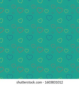Heart pattern, vector seamless background.