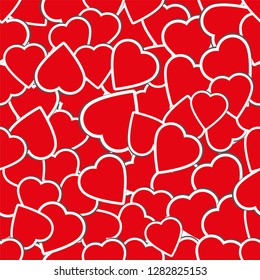 Heart pattern. Vector for valentines day, gift or background