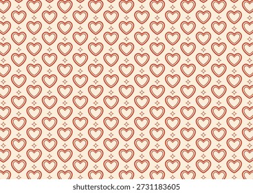 Fondo de pantalla de patrón de corazón. Símbolo de corazón Vector.