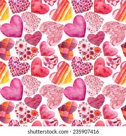 heart, pattern, watercolor