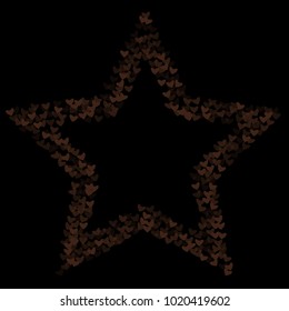 Heart pattern which consists of isolated elements. Modern style with beautiful elements in heart pattern. Can be used as print, wallpaper, cards, valentine cards, logo, background and etc.