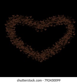 Heart pattern  which consists of isolated elements. Modern style with beautiful elements in heart pattern. Can be used as print, wallpaper, cards, valentine cards, logo, background and etc.