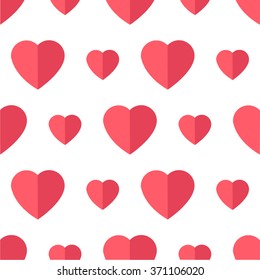 Heart Pattern white background for valentine day.vector