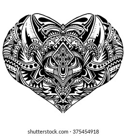 Heart with patterns