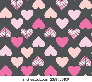 heart patterns design for girl cute vector