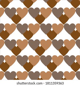 heart patterns in different colors. for designs on cups, bottles, wrapping paper. vector illustration