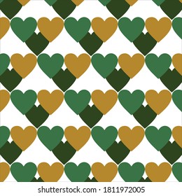 heart patterns in different colors. for designs on cups, bottles, wrapping paper. vector illustration