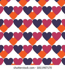 heart patterns in different colors. for designs on cups, bottles, wrapping paper. vector illustration