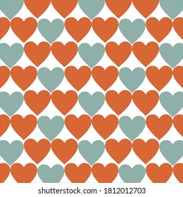 heart patterns in different colors. for designs on cups, bottles, wrapping paper. vector illustration