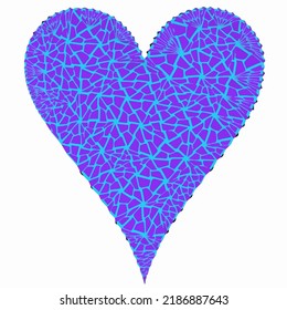 Heart with patterns. Isolated stickers or icons about love.