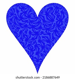 Heart with patterns. Isolated stickers or icons about love.