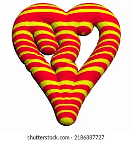 Herz mit Mustern. Einzeln Aufkleber oder Symbole über Liebe.