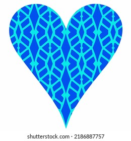 Heart with patterns. Isolated stickers or icons about love.