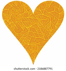 Corazón con patrones. Pegatinas aisladas o íconos sobre el amor.