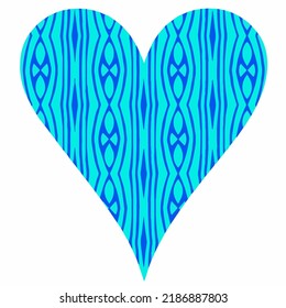 Heart with patterns. Isolated stickers or icons about love.