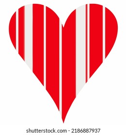 Heart with patterns. Isolated stickers or icons about love.