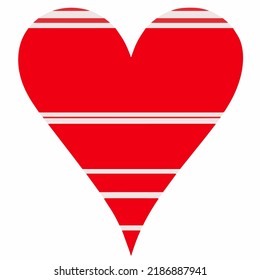 Heart with patterns. Isolated stickers or icons about love.