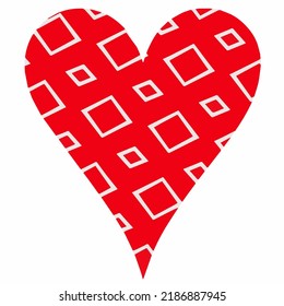 Corazón con patrones. Pegatinas aisladas o íconos sobre el amor.