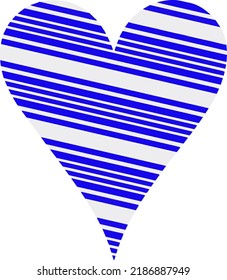 Heart with patterns. Isolated stickers or icons about love.