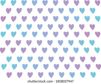 heart patterns of paster colours