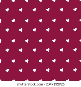 heart patterns in white color on burgundy background, vector, decorative, fabric, textile, design, backdrop, notebook bag