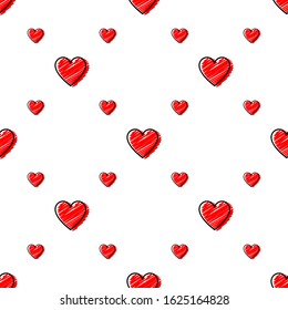 Heart pattern.Valentines Day background. Wallpaper, Abstract background, Holiday banner ,Greetings card-EPS10