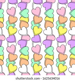 Heart pattern.Valentines Day background. Wallpaper, Abstract background, Holiday banner ,Greetings card-EPS10