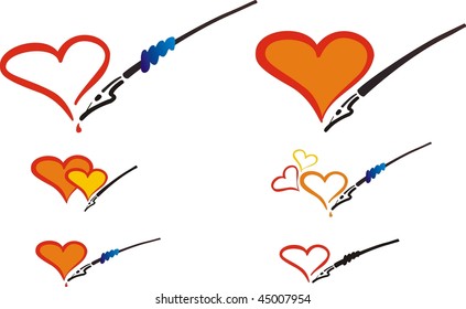 Heart and pen