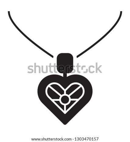 Heart pendant icon design 
