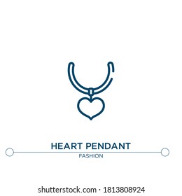 heart pendant outline vector icon. simple element illustration. heart pendant outline icon from editable fashion concept. can be used for web and mobile
