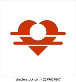 heart and peope logo design vector sign