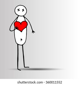 heart people person love vector happy family illustration male cartoon man