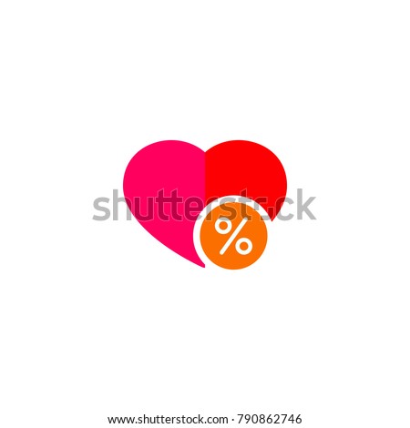 Heart with percent icon