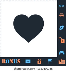 Heart. Perfect icon with bonus simple icons