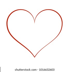 Heart Perfect Shape Simple Outline Vector Illustration