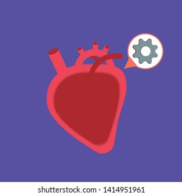 Heart performance concept. vector illustration