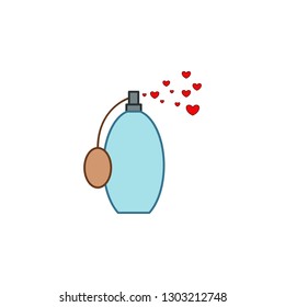 Heart, perfume, valentine’s day icon. Element of color Valentine's Day. Premium quality graphic design icon. Signs and symbols collection icon for websites, web design