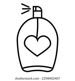 Icono de perfume cardíaco ilustración de plantilla de diseño aislado