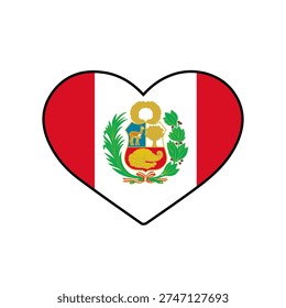 Heart with the peru flag
Vector heart with the flag on a white background