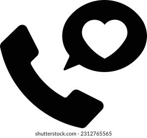 heart phone mobile call smartphone Glyph