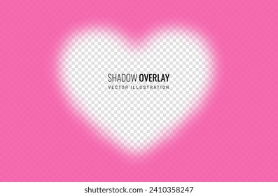 Heart photo frame on a transparent background. Design template for greeting cards. Vector illustration