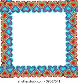 heart photo frame, vector art illustration
