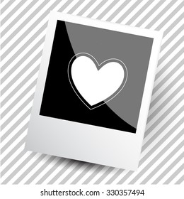 heart. Photoframe. Vector icon.