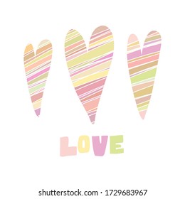 Heart picture in pastel hues