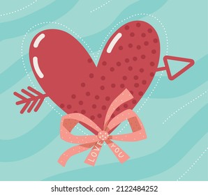 heart pierced arrow love romance