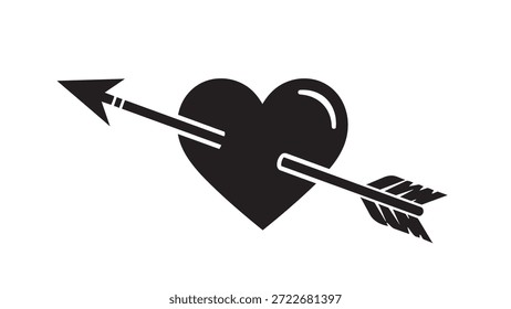 Corazón atravesado por una flecha