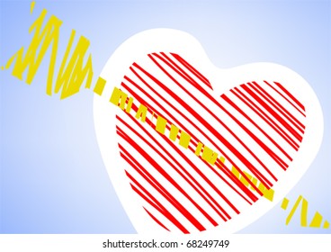 Heart pierced by an arrow