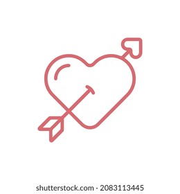 heart pierced by an arrow Cupid