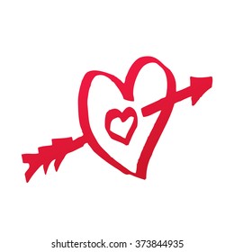 heart pierced by an arrow Cupid